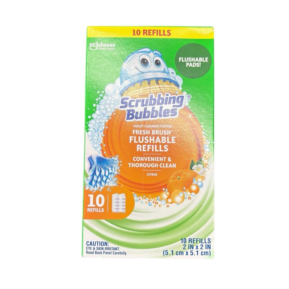 Scrubbing Bubbles Flushable Toilet Bowl Wand Cleaner Refills, Fresh Br